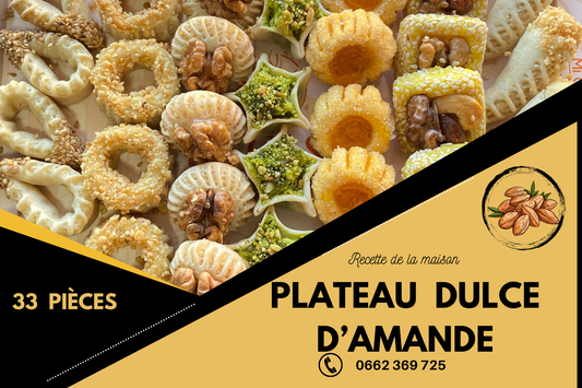 PLATEAU DULCE D'AMANDE 33Pcs