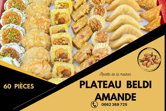 PLATEAU BELDI AMANDE 60Pcs